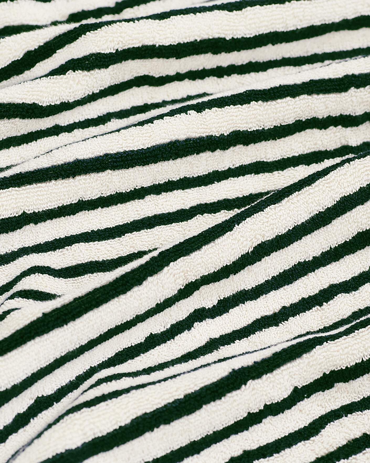 Heren | Tekla Organic Terry Bath Towel Racing Green Stripes | Tekla | Organic Terry Bath Towel Racing Green Stripes