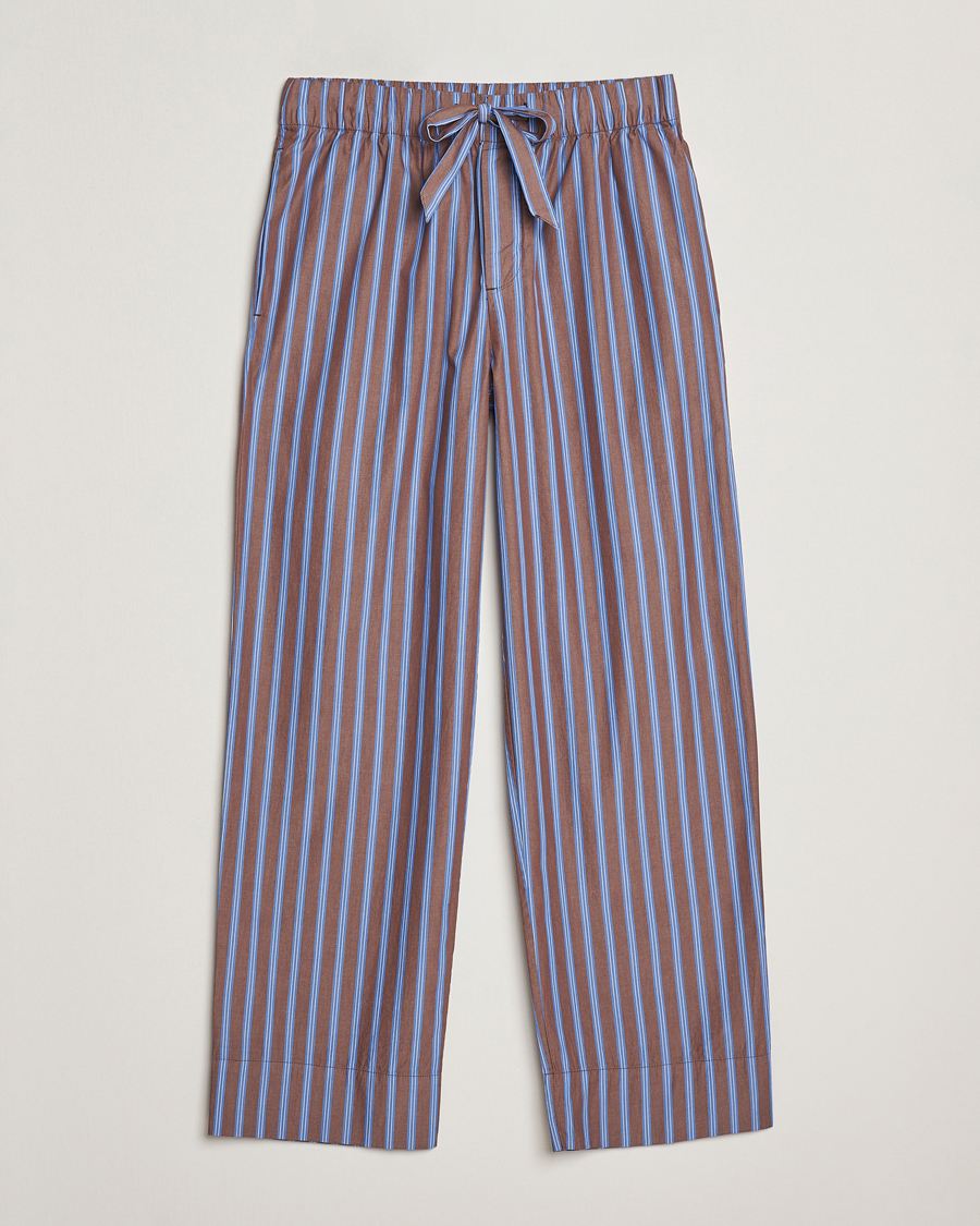 Heren | Pyjama's en gewaden | Tekla | Poplin Pyjama Pants Chestnut Stripes