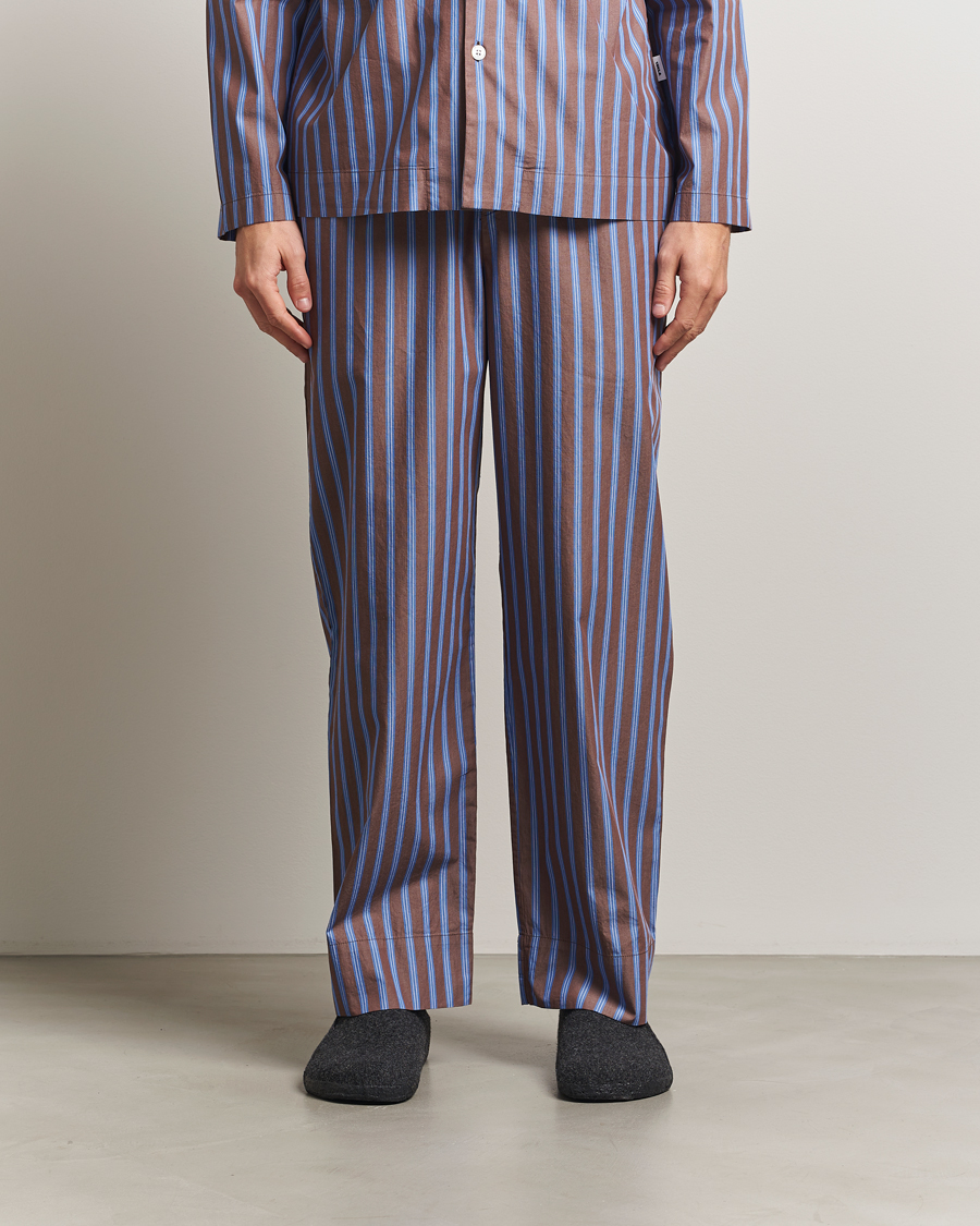 Heren | Pyjama's en gewaden | Tekla | Poplin Pyjama Pants Chestnut Stripes