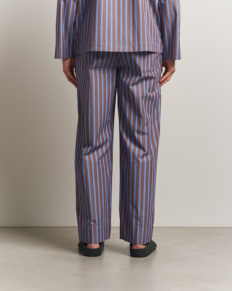 Heren | Pyjama's en gewaden | Tekla | Poplin Pyjama Pants Chestnut Stripes