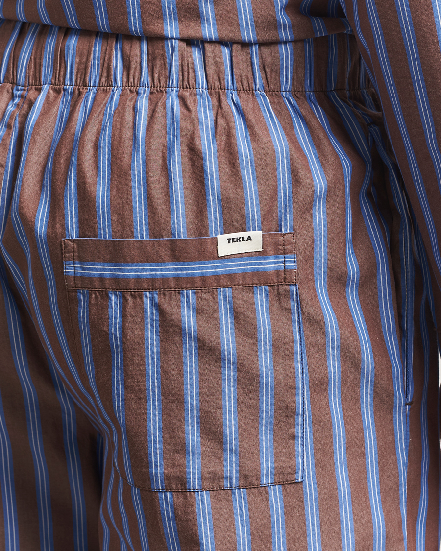 Heren | Pyjama's en gewaden | Tekla | Poplin Pyjama Pants Chestnut Stripes