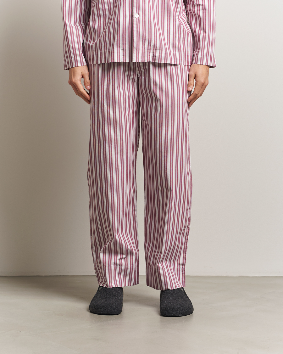 Heren | Pyjama's en gewaden | Tekla | Poplin Pyjama Pants Rhubarb Stripes