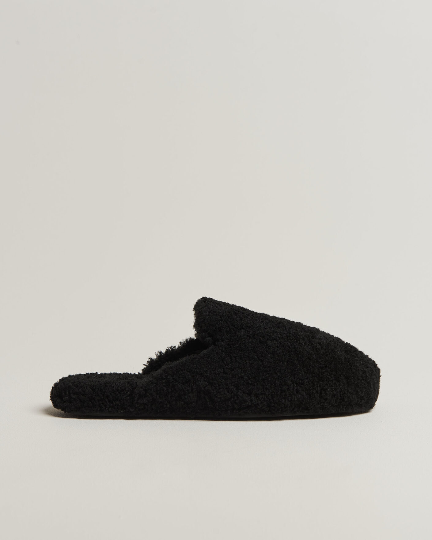 Heren | Sandalen slides | Tekla | Lambswool Shearling Slippers Black