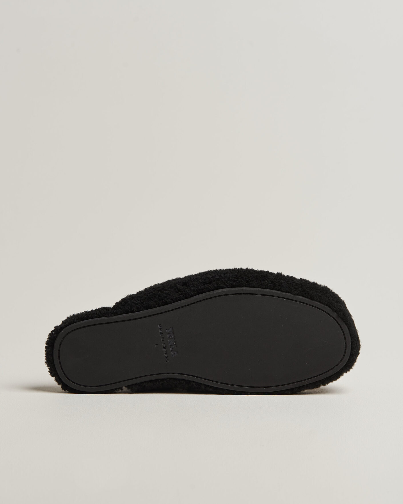 Heren | Sandalen slides | Tekla | Lambswool Shearling Slippers Black
