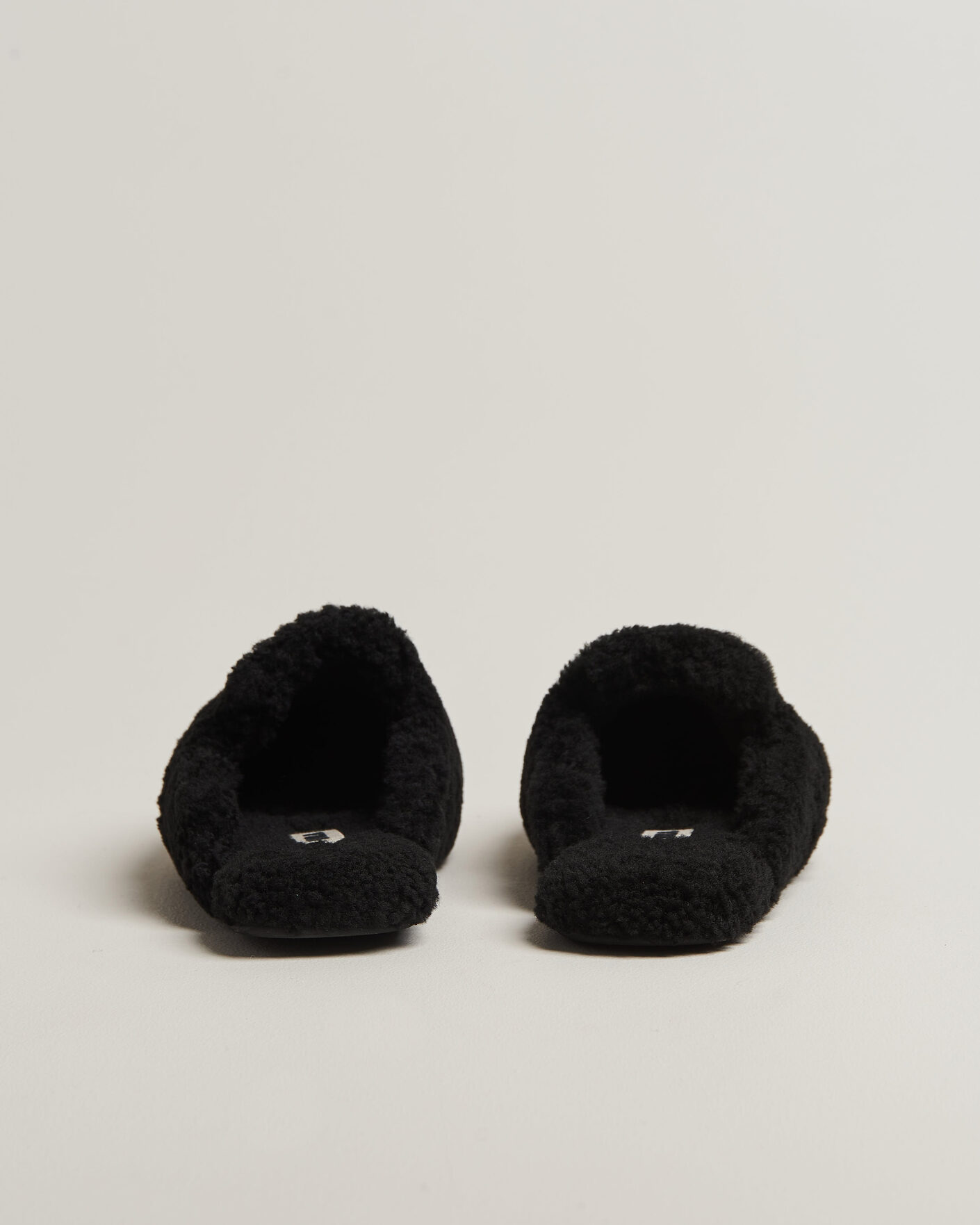 Heren | Sandalen slides | Tekla | Lambswool Shearling Slippers Black