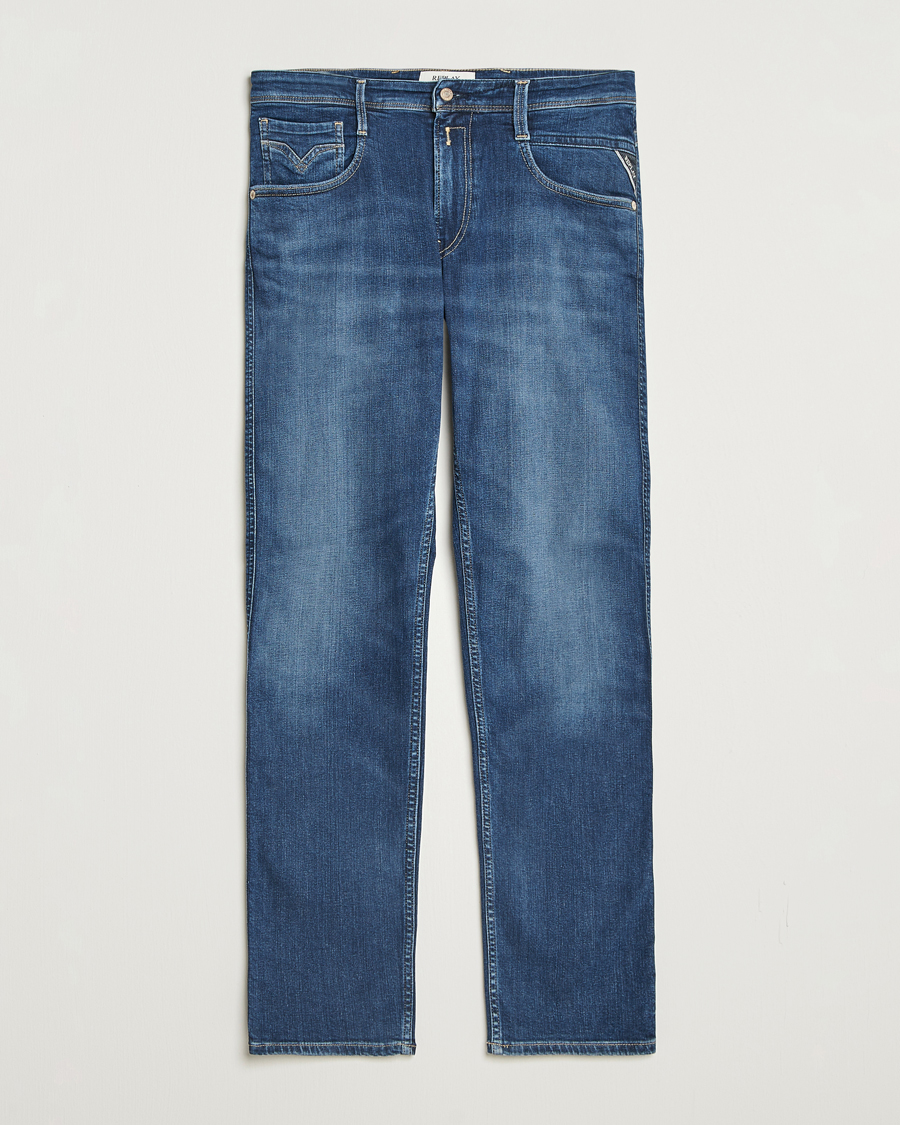 Heren | Jeans | Replay | Anbass Super Stretch Bio Jeans Medium Blue