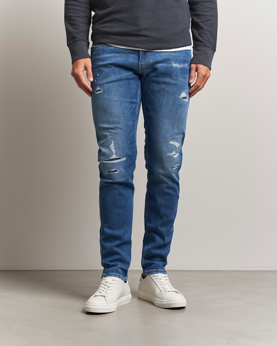 Heren | Jeans | Replay | Anbass Distressed Super Stretch Bio Jeans Medium Blue