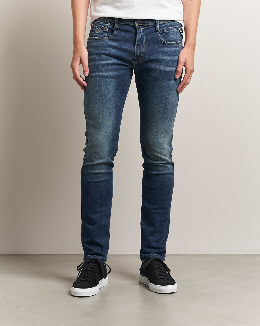Heren | Jeans | Replay | Anbass Hyperflex Dust Jeans Dark Blue