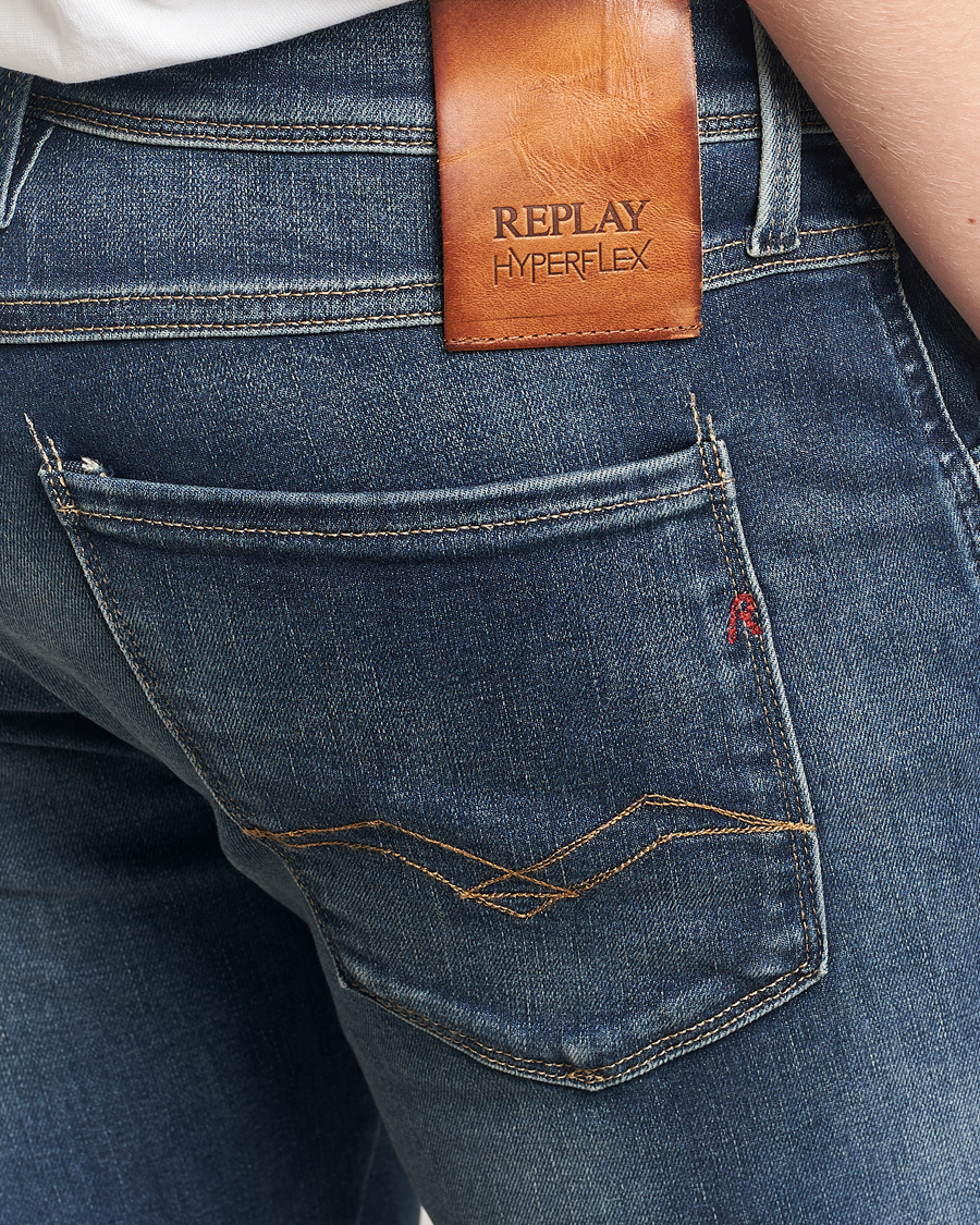 Heren | Jeans | Replay | Anbass Hyperflex Dust Jeans Dark Blue