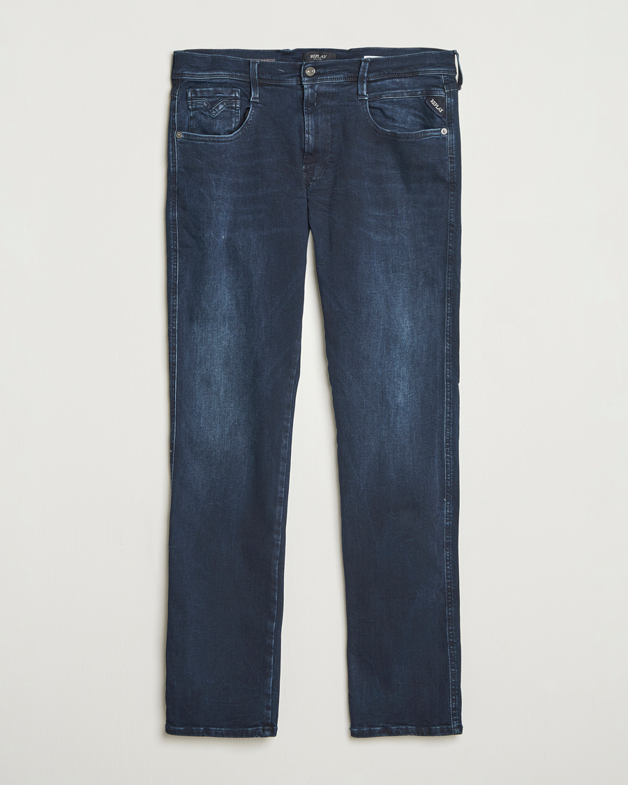 Heren | Jeans | Replay | Anbass Hyperflex Dust Jeans Blue Black
