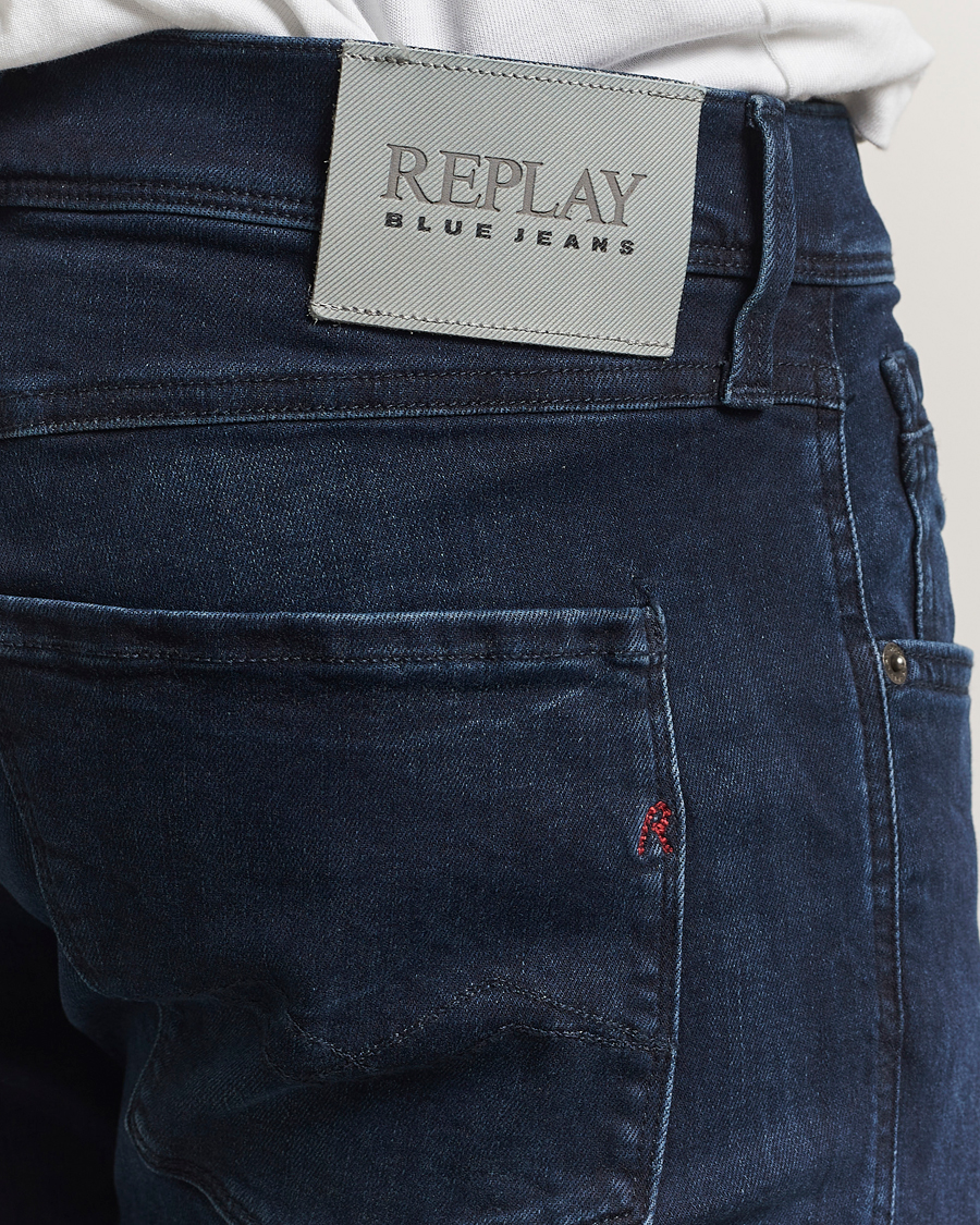 Heren | Jeans | Replay | Anbass Hyperflex Dust Jeans Blue Black