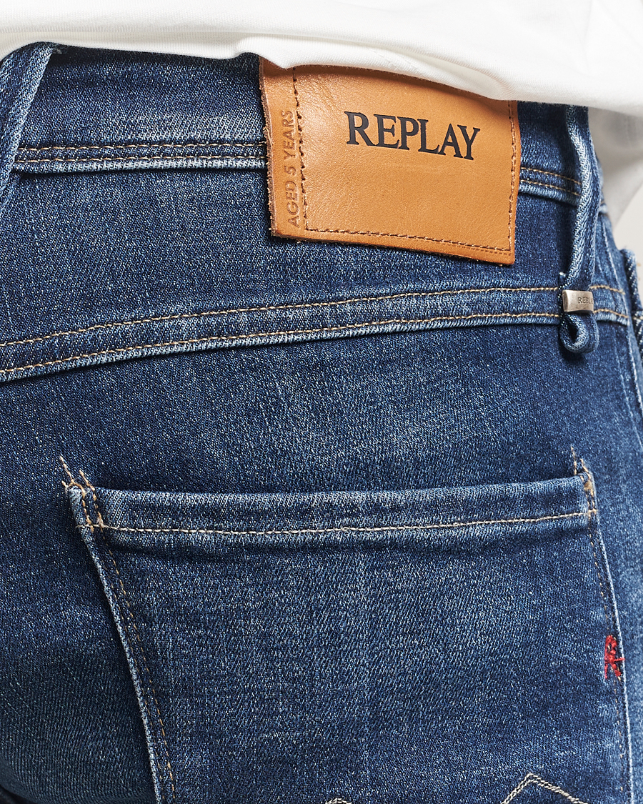 Heren | Jeans | Replay | Anbass 5 Years Wash Jeans Dark Blue