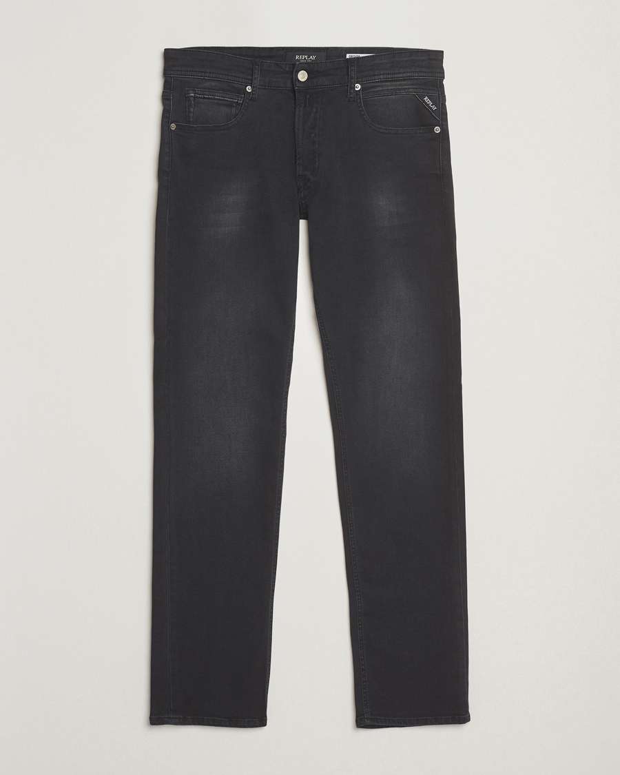 Heren | Jeans | Replay | Grover Powerstretch Jeans Washed Black