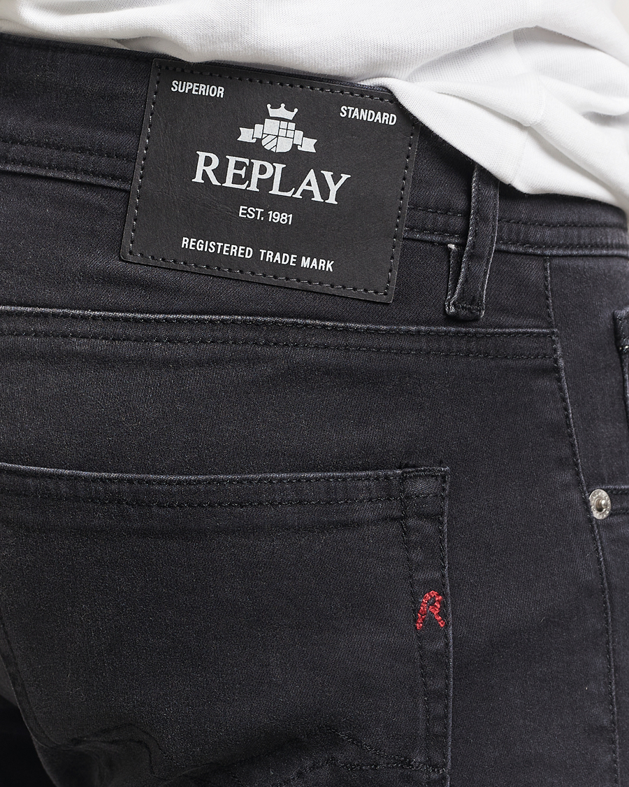 Heren | Jeans | Replay | Grover Powerstretch Jeans Washed Black