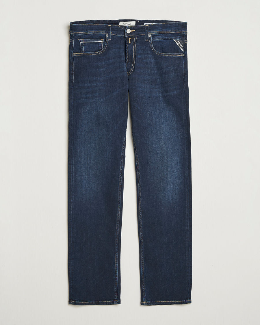 Heren | Jeans | Replay | Grover Powerstretch Jeans Dark Blue