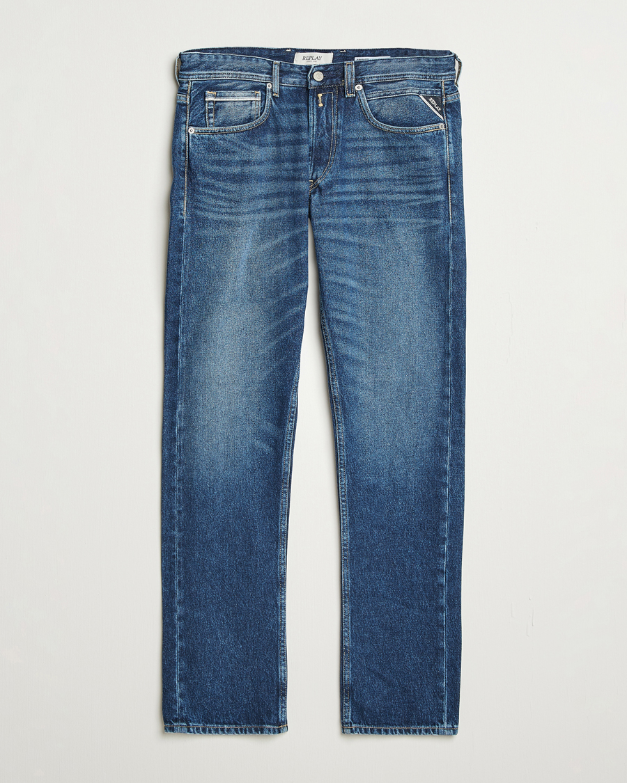 Heren | Jeans | Replay | Grover Rigid Orignal Jeans Dark Blue