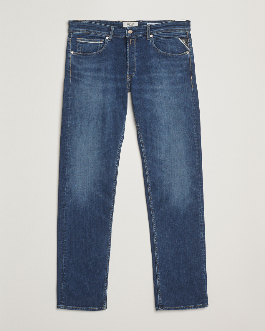 Heren | Jeans | Replay | Grover Super Stretch Bio Jeans Medium Blue