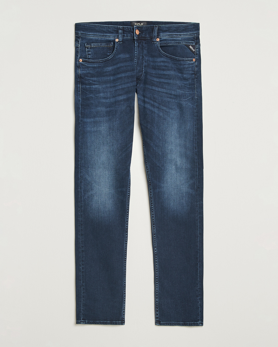 Heren | Jeans | Replay | Grover Super Stretch Bio Jeans Blue Black