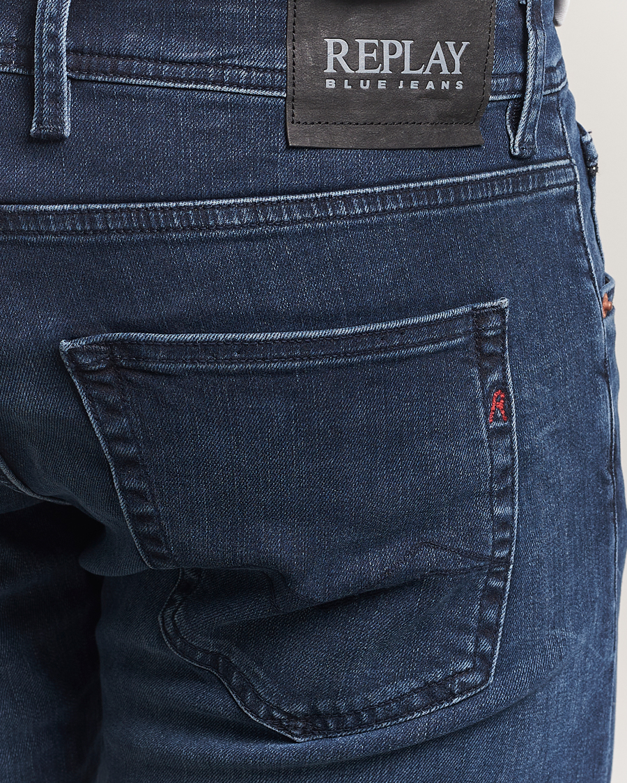Heren | Jeans | Replay | Grover Super Stretch Bio Jeans Blue Black