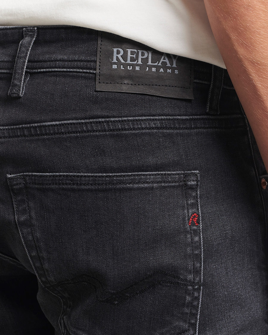 Heren | Jeans | Replay | Grover Super Stretch DNA Jeans Washed Black