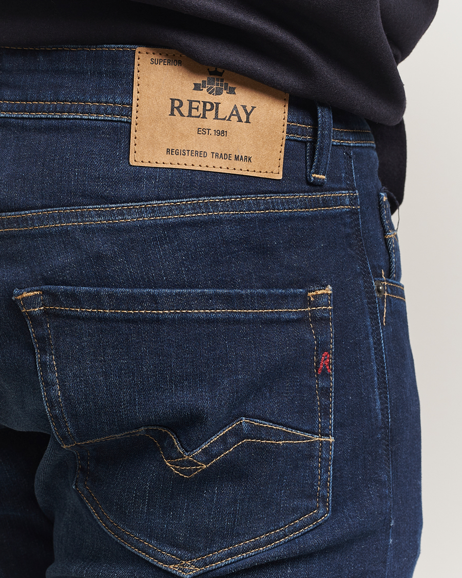 Heren | Jeans | Replay | Rocco Comfort Fit Stretch Jeans Dark Blue