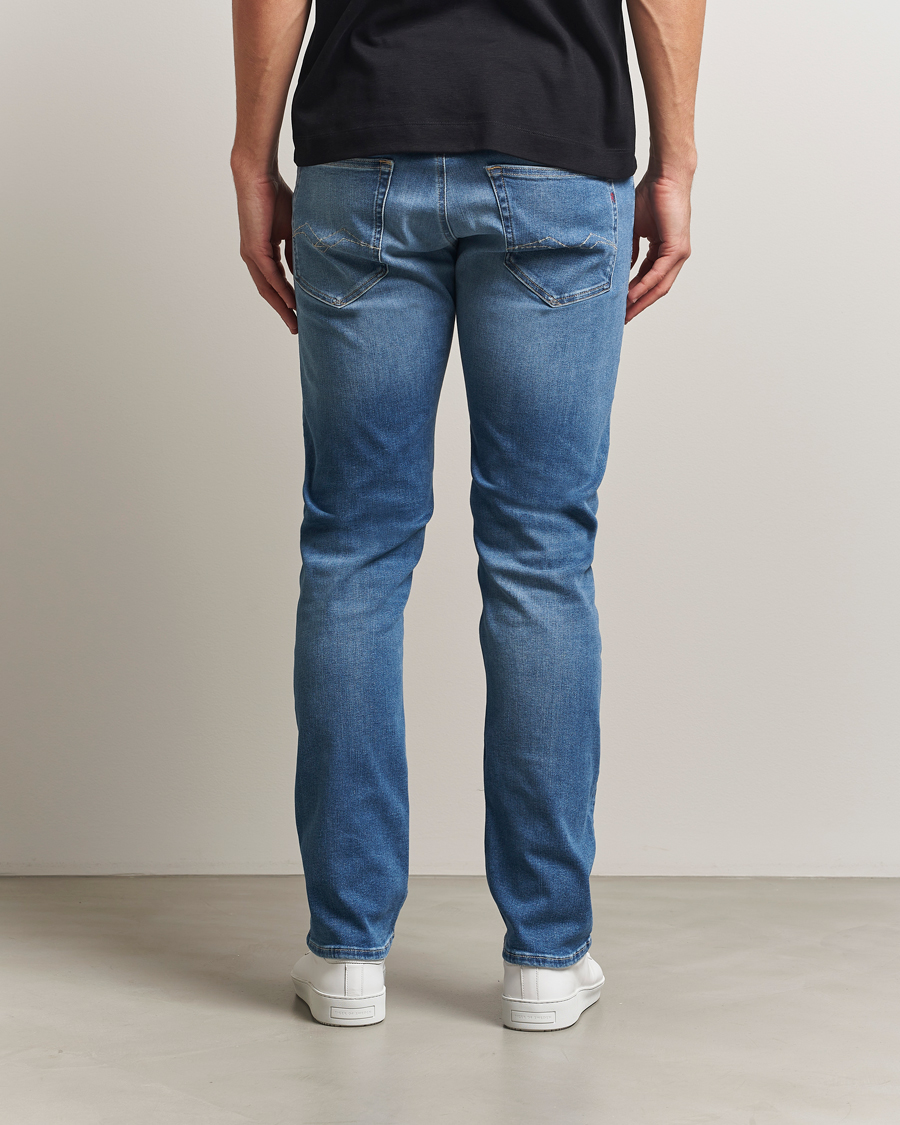 Heren | Jeans | Replay | Grover Hyperflex Original Jeans Medium Blue