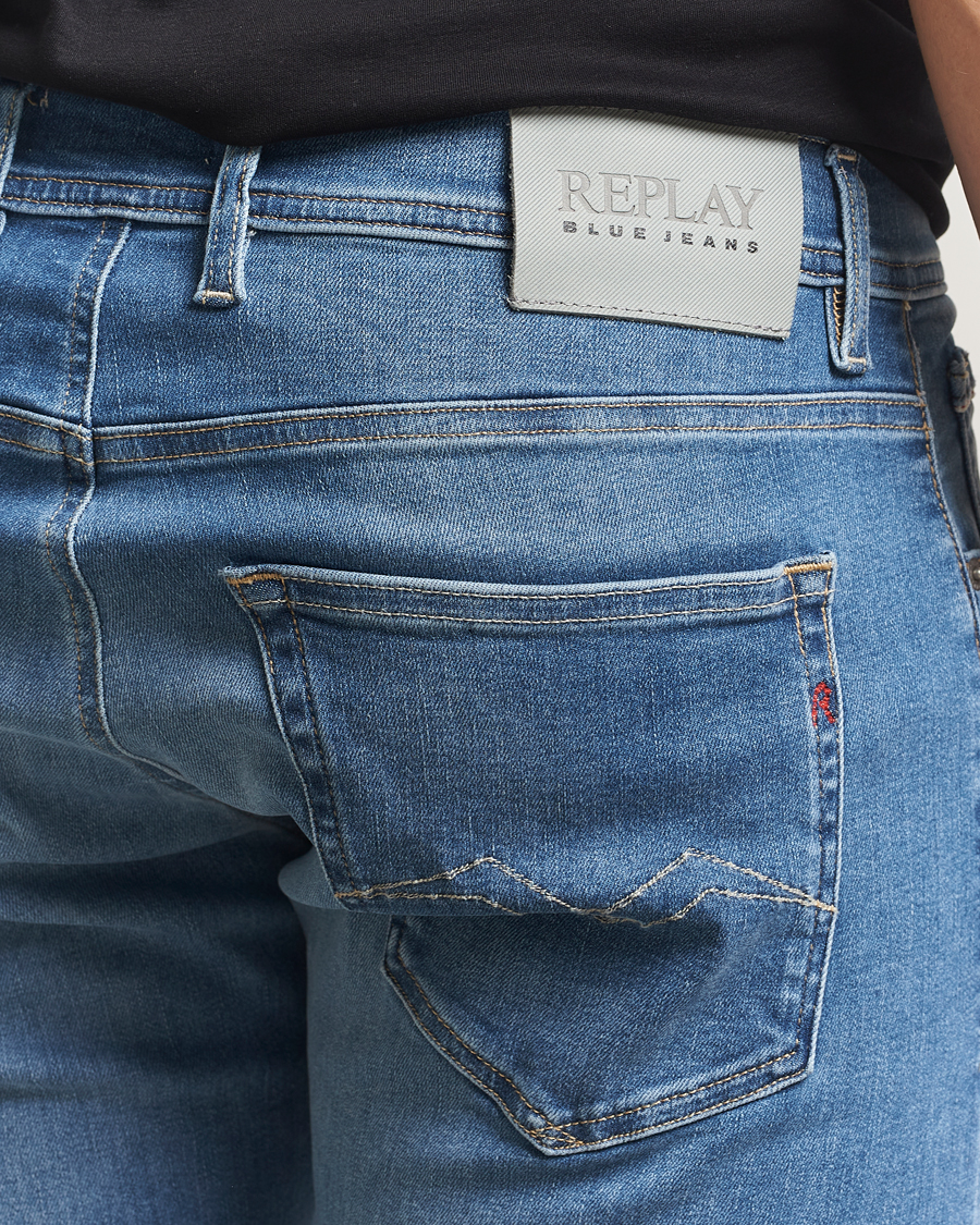 Heren | Jeans | Replay | Grover Hyperflex Original Jeans Medium Blue