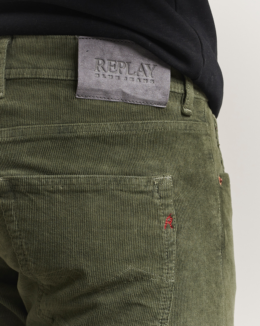 Heren | Broeken | Replay | Grover Corduroy 5-Pocket Pants Dark Green