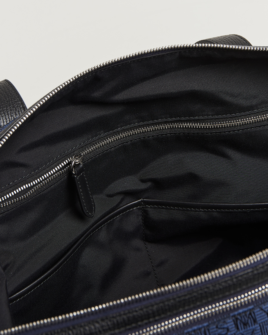 Heren | Tassen | Smythson | Canvas Stamp Small Travel Bag Navy