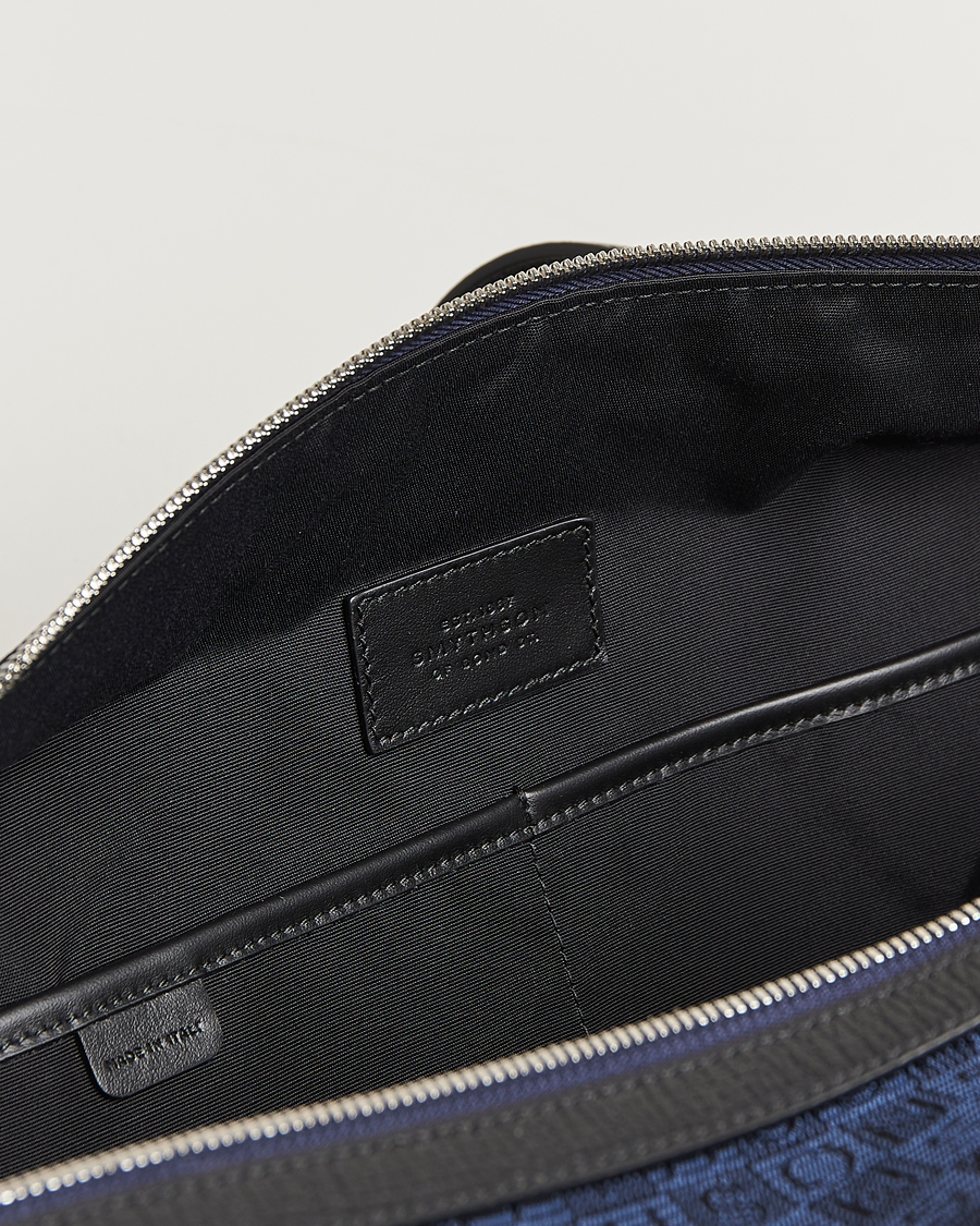 Heren | Tassen | Smythson | Canvas Stamp Travel Bag Navy