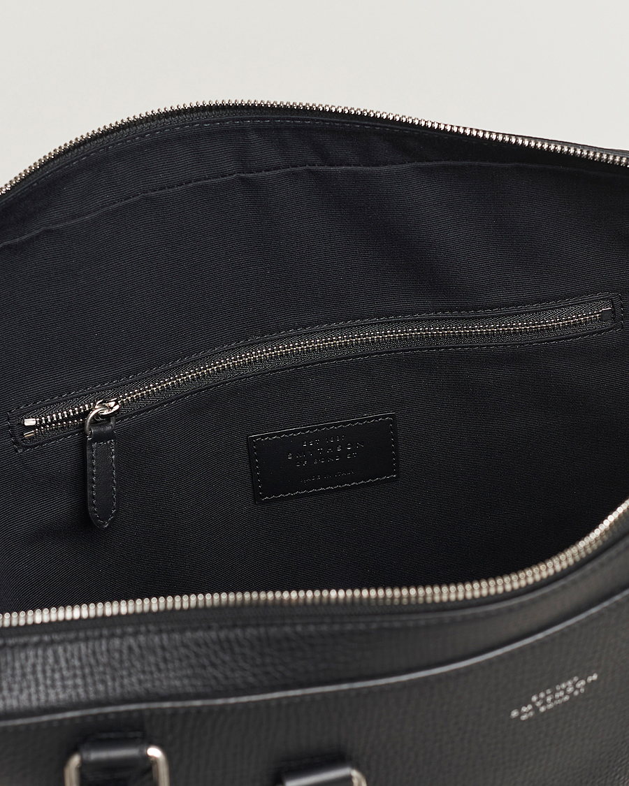 Heren | Tassen | Smythson | Ludlow Slim Briefcase With Zip Front Black