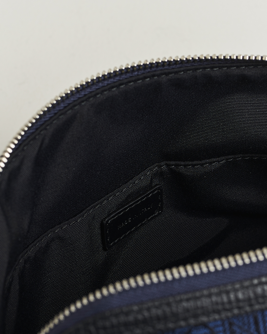 Heren | Smythson Canvas Stamp Travel Pouch Navy | Smythson | Canvas Stamp Travel Pouch Navy