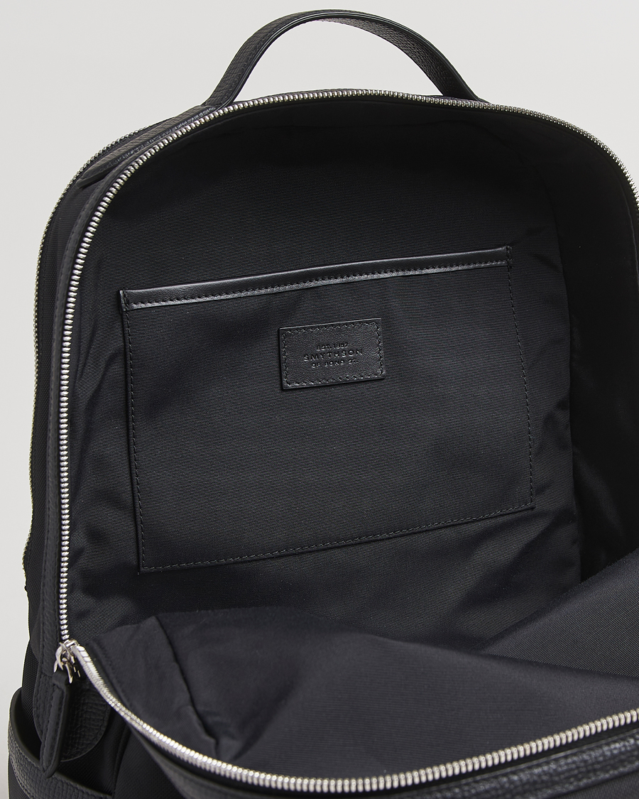 Heren | Tassen | Smythson | Canvas Norton Backpack Black