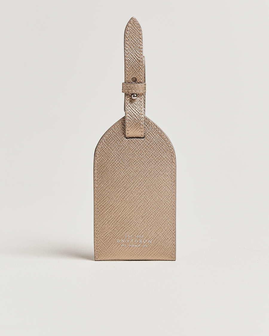 Heren | Thuis | Smythson | Panama Leather Luggage Tag Bronze