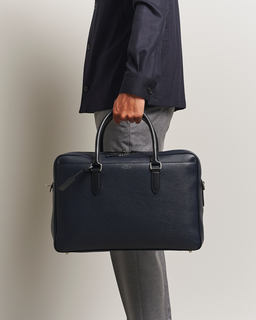 Heren | Tassen | Smythson | Ludlow 48 Hours Travel Bag Navy