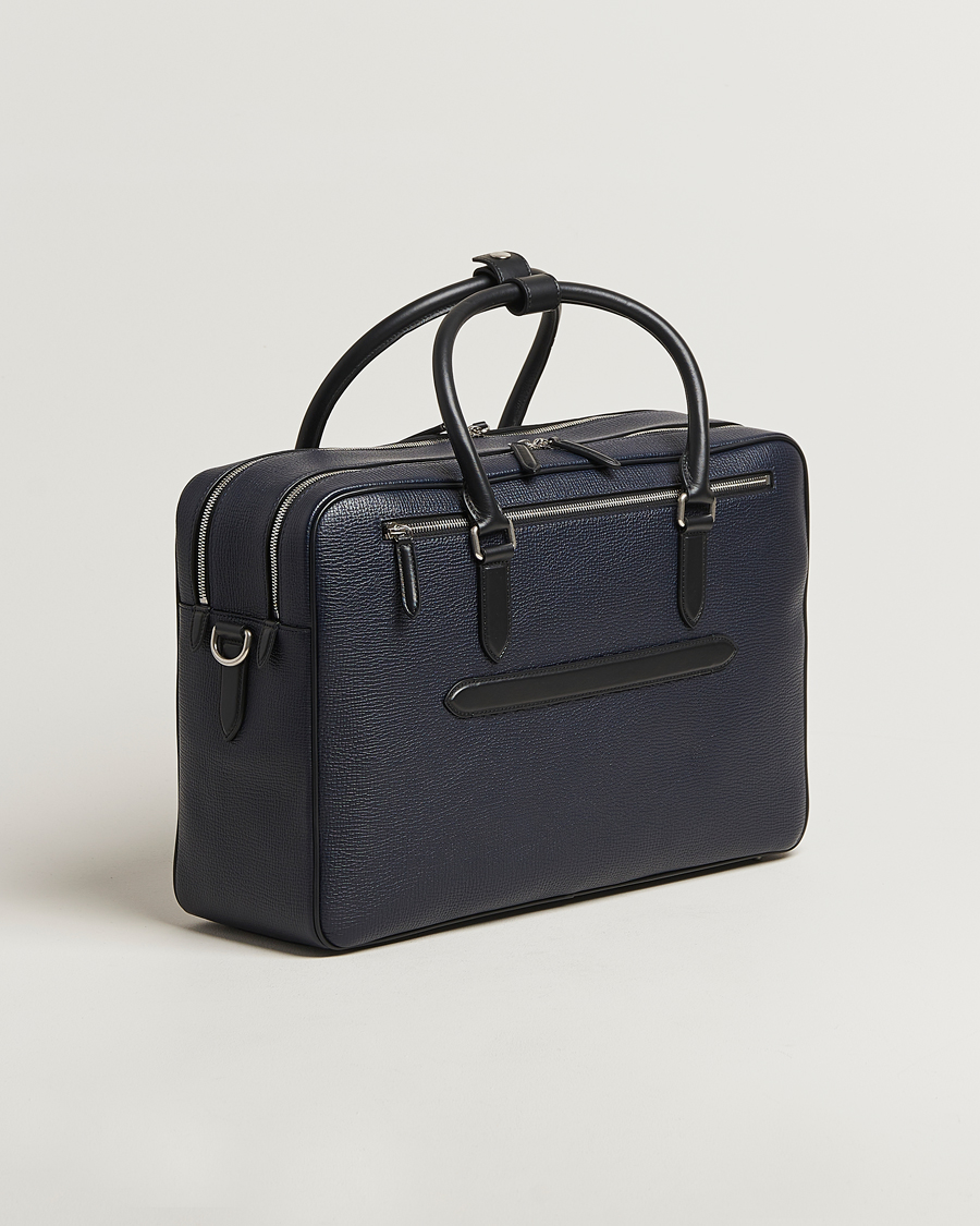 Heren | Tassen | Smythson | Ludlow 48 Hours Travel Bag Navy