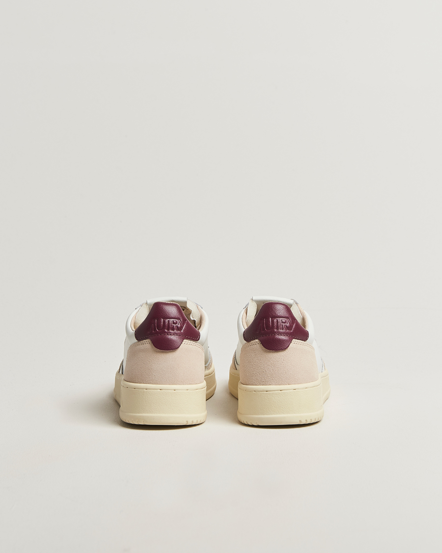 Heren | Sneakers | Autry | Medalist Low Sneaker White/Burgundy