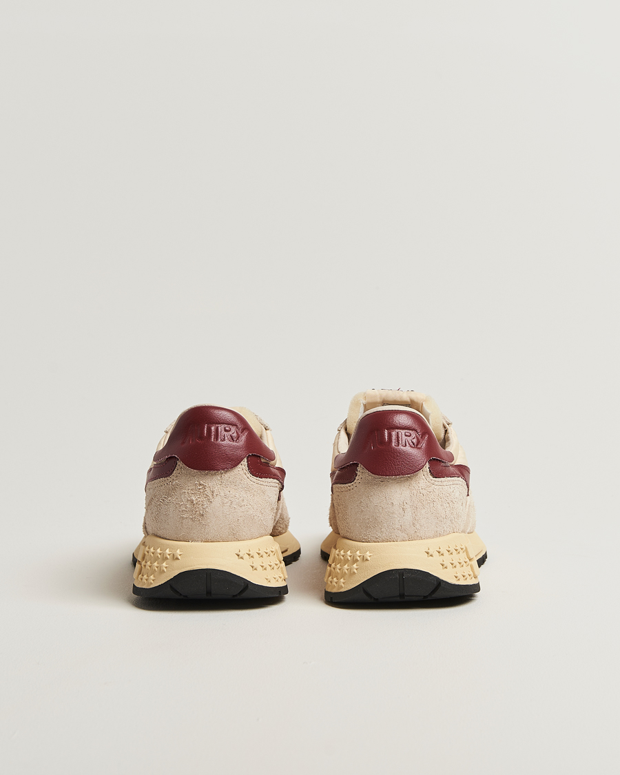 Heren | Sneakers | Autry | Reelwind Running Sneaker Ecru/Wine