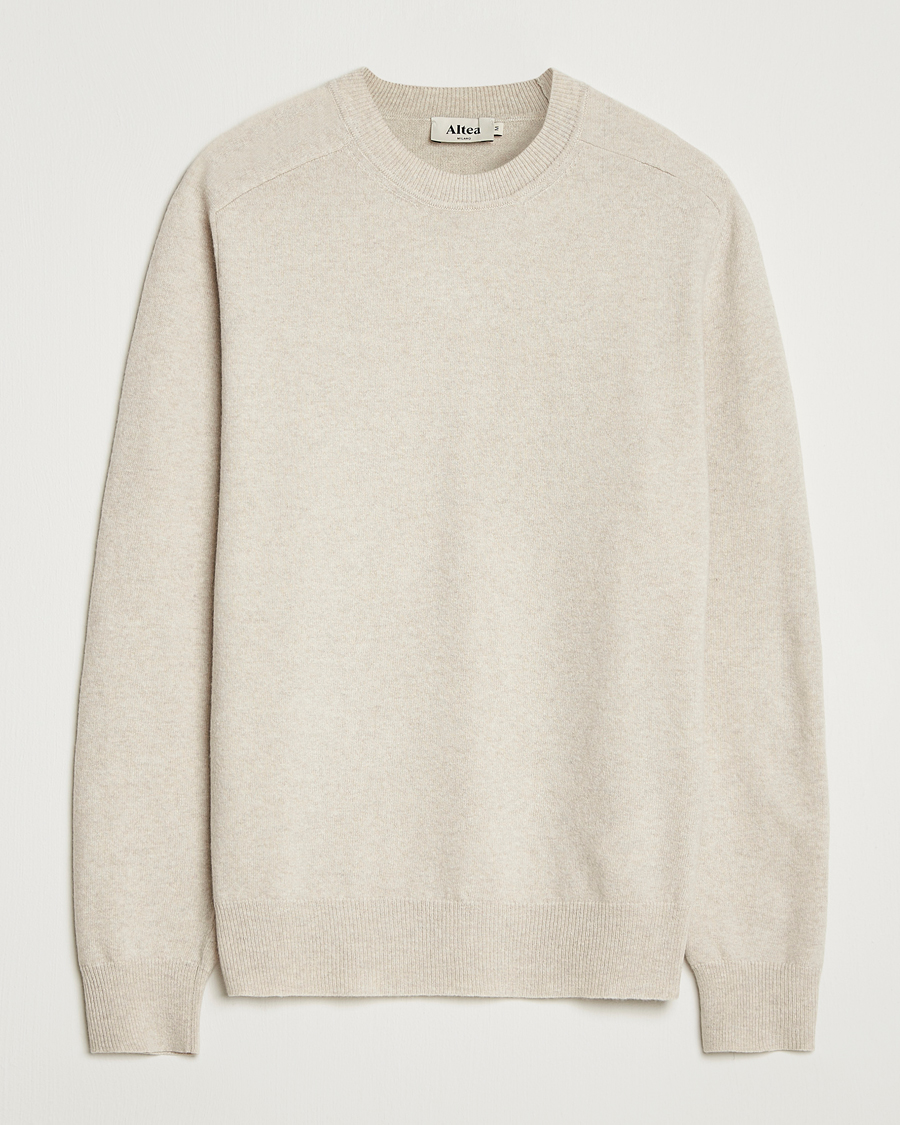 Heren | Truien | Altea | Wool/Cashmere Crew Neck Pullover Beige