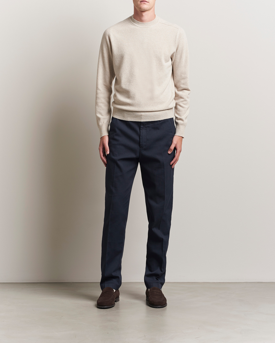 Heren | Truien | Altea | Wool/Cashmere Crew Neck Pullover Beige