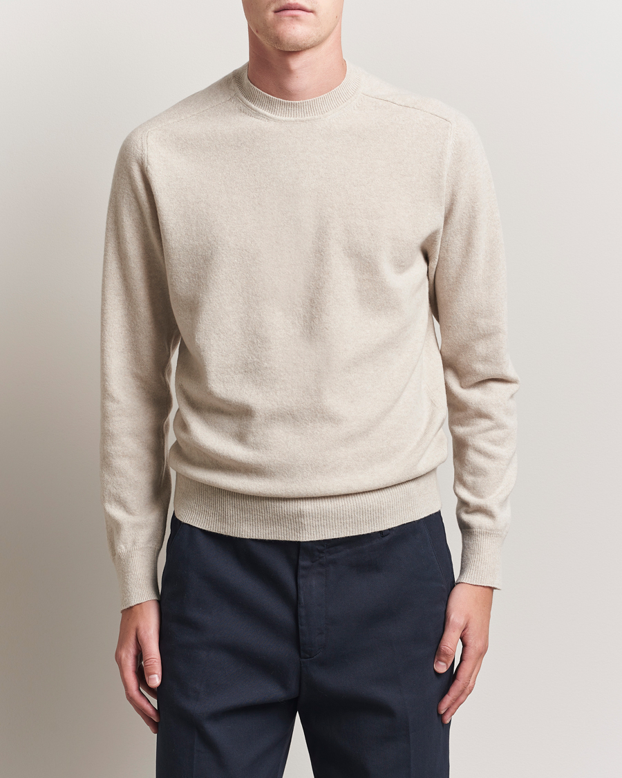 Heren | Truien | Altea | Wool/Cashmere Crew Neck Pullover Beige