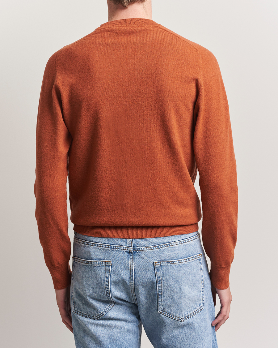 Heren | Truien | Altea | Wool/Cashmere Crew Neck Pullover Orange