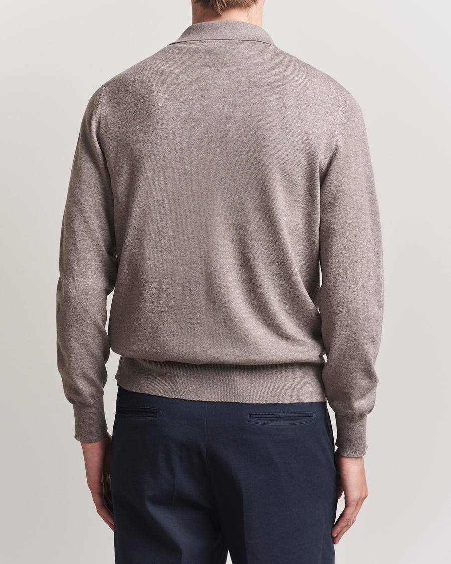 Heren | Truien | Altea | Merino Wool Cardigan Taupe