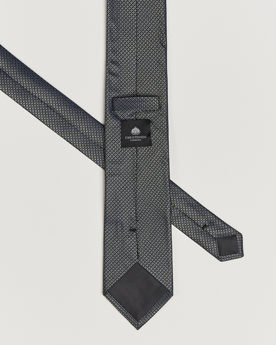 Heren | Stropdassen | Amanda Christensen | Box Set Silk 8 cm Tie And Pocket Square Dark Green
