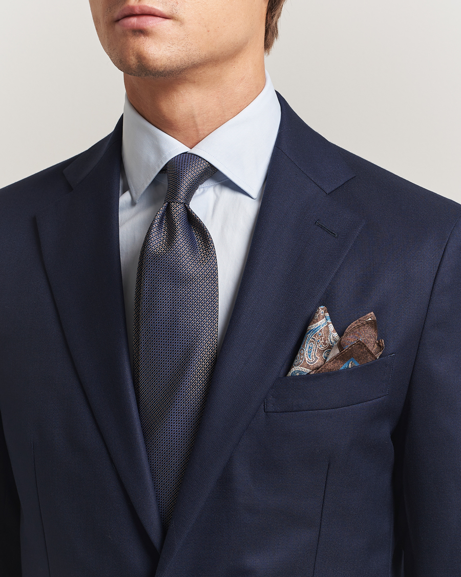 Heren | Stropdassen | Amanda Christensen | Box Set Silk 8 cm Tie And Pocket Square Brown