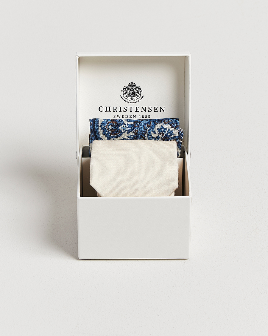 Heren | Stropdassen | Amanda Christensen | Box Set Wool 8 cm Tie And Pocket Square Beige