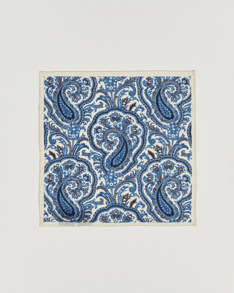 Heren | Stropdassen | Amanda Christensen | Box Set Wool 8 cm Tie And Pocket Square Beige