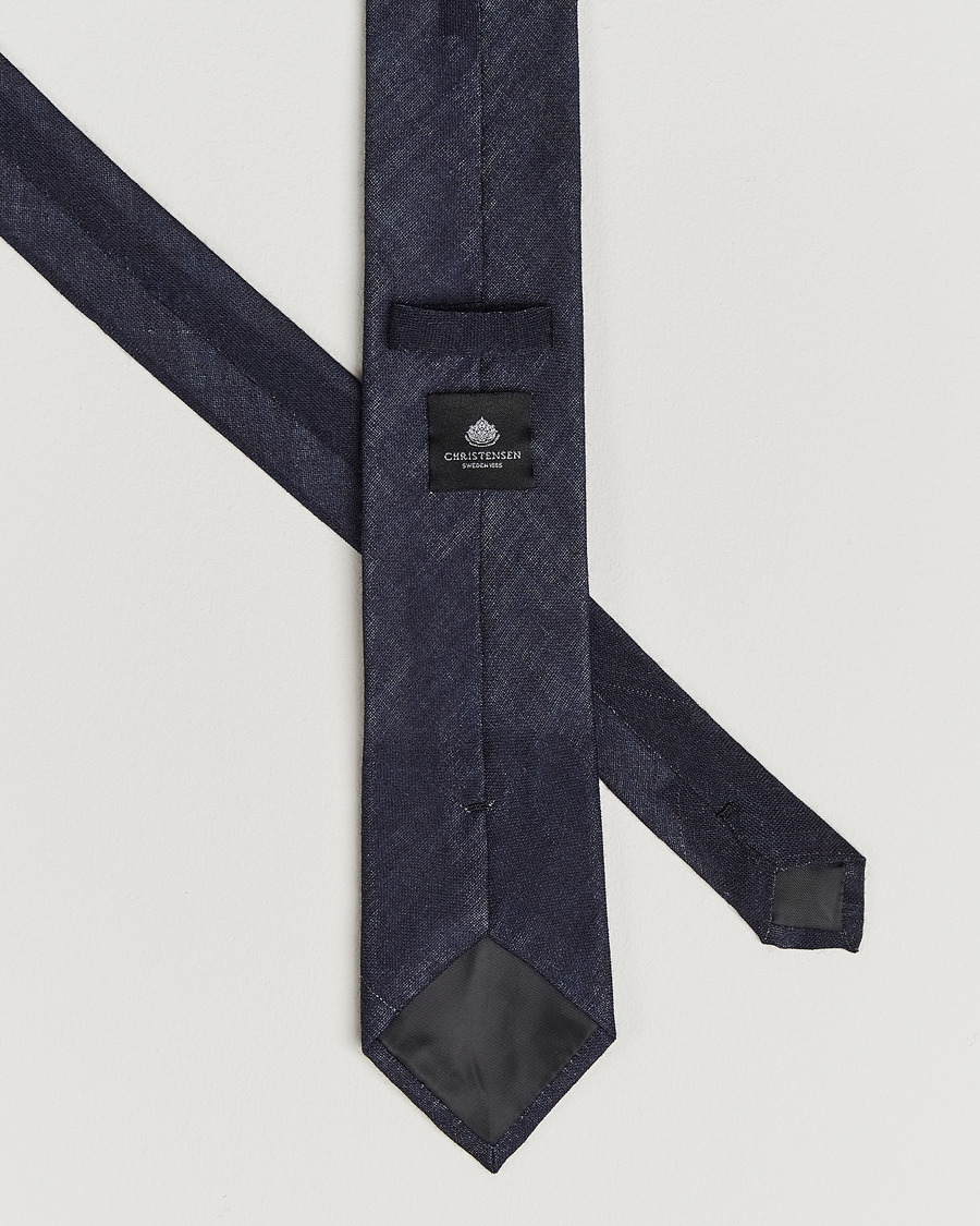 Heren | Stropdassen | Amanda Christensen | Box Set Wool 8 cm Tie And Pocket Square Navy
