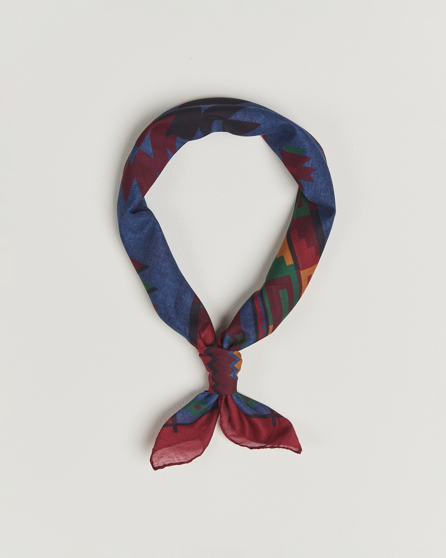 Heren | Sjaals | Amanda Christensen | Cotton Voilé Printed Bandana Navy