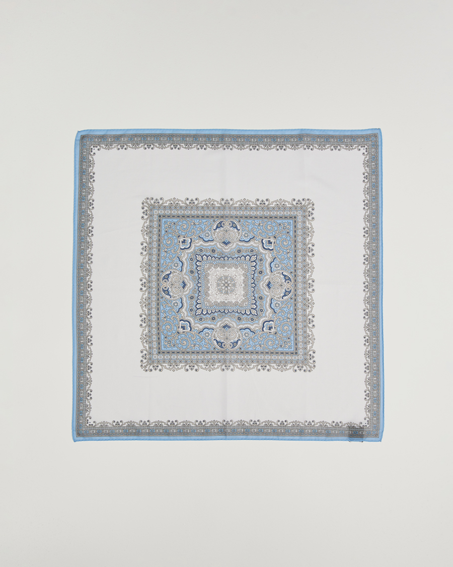 Heren | Sjaals | Amanda Christensen | Cotton Voilé Printed Paisley Bandana Cream